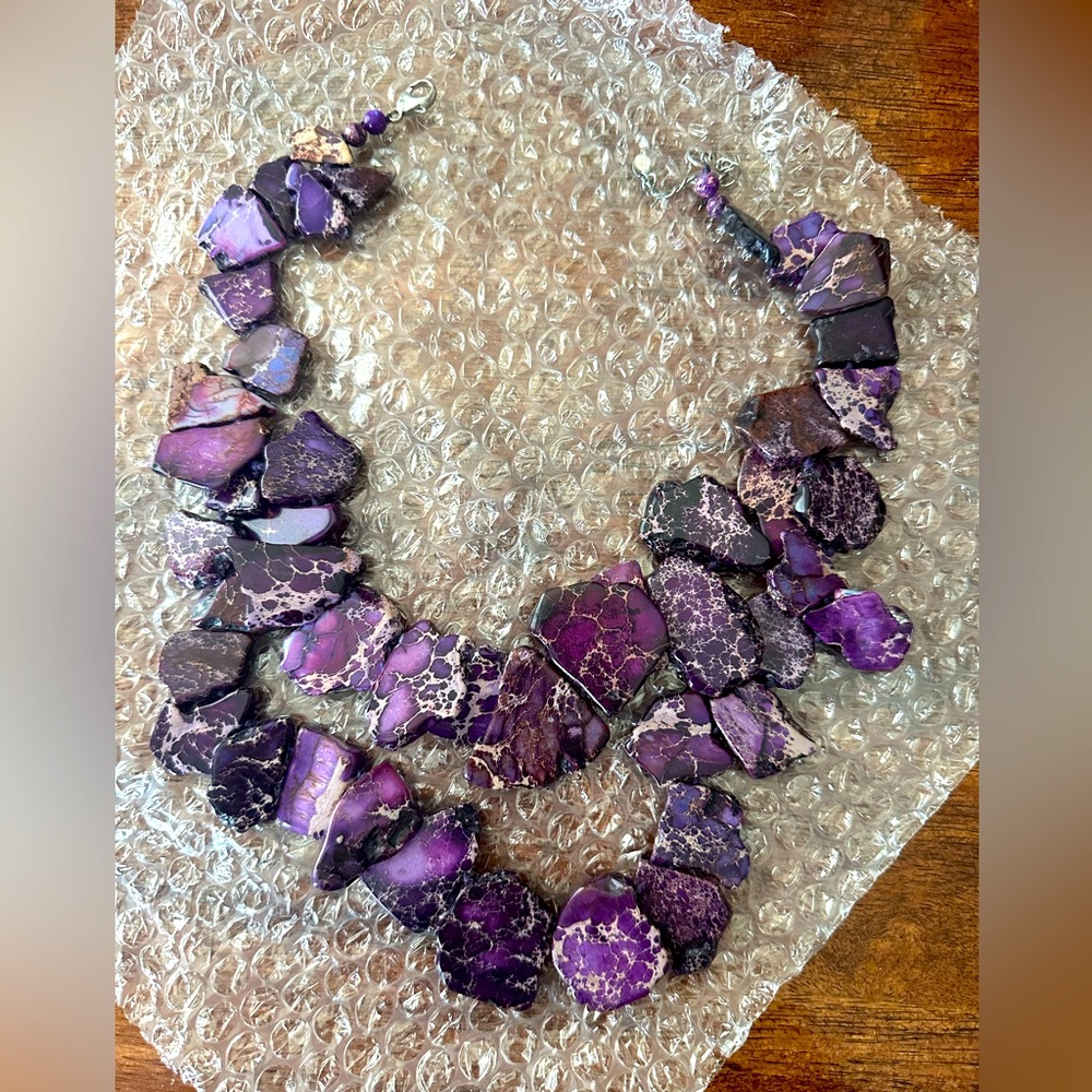 Dyed Imperial Jasper Stone Necklace